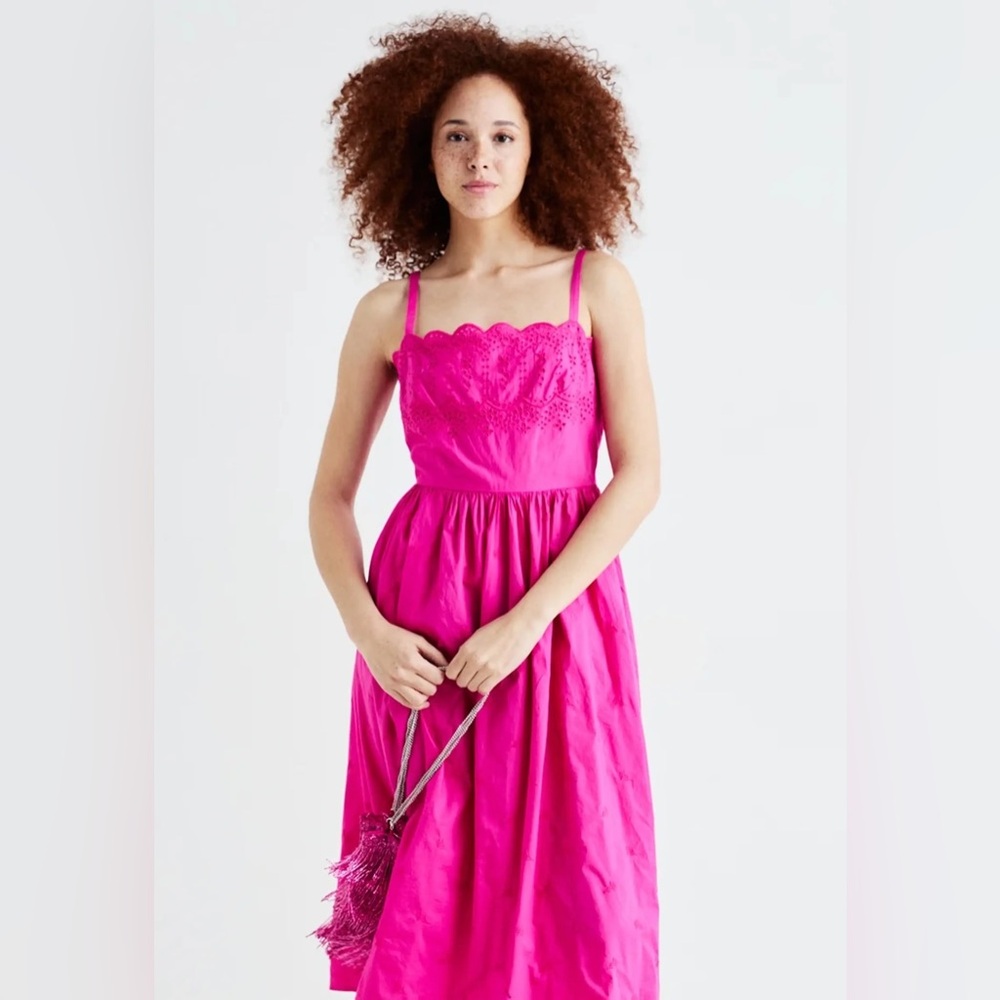 GAP eyelet midi dress with pockets, XL NWT.